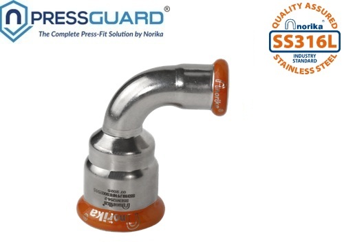 keluli tahan karat 316L press-fit mengurangkan siku